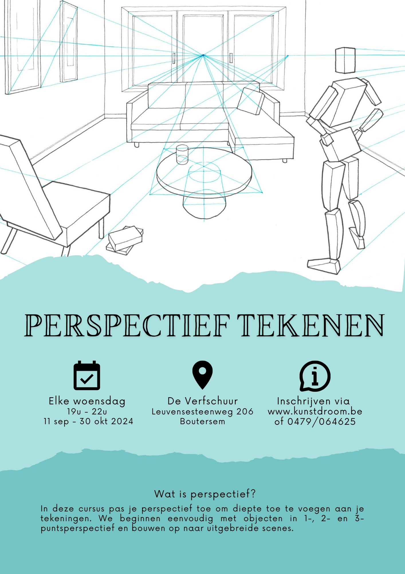 Perspectief tekenen flyer